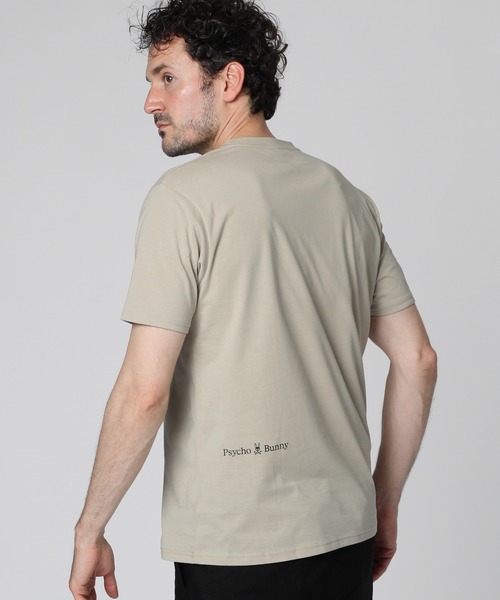 Psycho Bunny（サイコバニー）の「[WEB限定]吸水速乾 ベーシックロゴ Tシャツ（Tシャツ/カットソー・メンズ・ブラック/グレイッシュベージュ/ホワイト・SMALL/MEDIUM/LARGE/X-LARGE）」の17枚目の写真