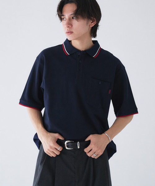 Adoon plain(アドーンプレーン)の「Pocket Piss Name Moss Stitch Polo Shirt / ポケットピスネーム鹿の子ポロシャツ(ポロシャツ・メンズ・ブルー/ブラック/ボルドー/その他/ネイビー/アイボリー・LARGE/MEDIUM)」の4枚目の写真