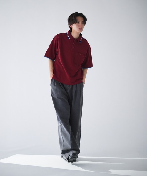 Adoon plain(アドーンプレーン)の「Pocket Piss Name Moss Stitch Polo Shirt / ポケットピスネーム鹿の子ポロシャツ(ポロシャツ・メンズ・ブルー/ブラック/ボルドー/その他/ネイビー/アイボリー・LARGE/MEDIUM)」の20枚目の写真