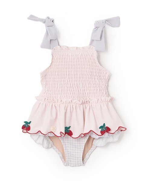 petit main（プティマイン）の「【SWIM】いちごペプラムワンピース水着（水着・キッズ・オレンジ/ラベンダー/ライトピンク・130cm/110cm/90cm/100cm/80ｃｍ/120cm）」の14枚目の写真