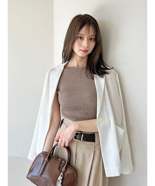 値引き交渉可能！SNIDEL シアーシャツジャケット セール】Sustainableシアーシャツジャケット（テーラード