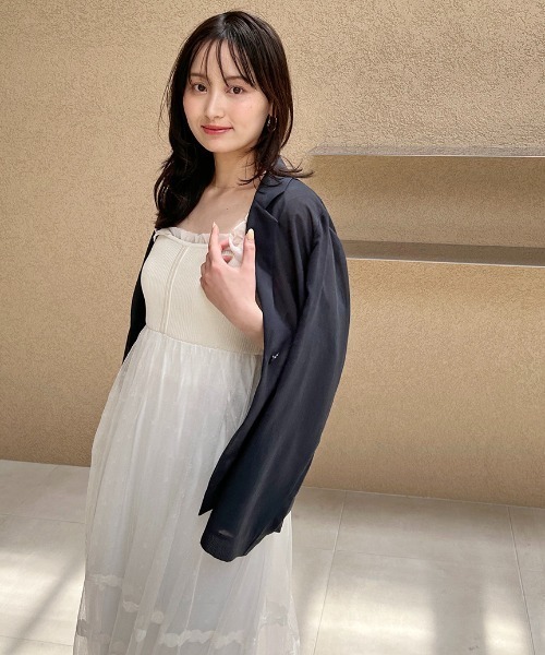 スナイデル　新品　シアーシャツ　ジャケット　 ブラック　FREE スナイデル SNIDEL Sustainableシアーシャツジャケット （BLK