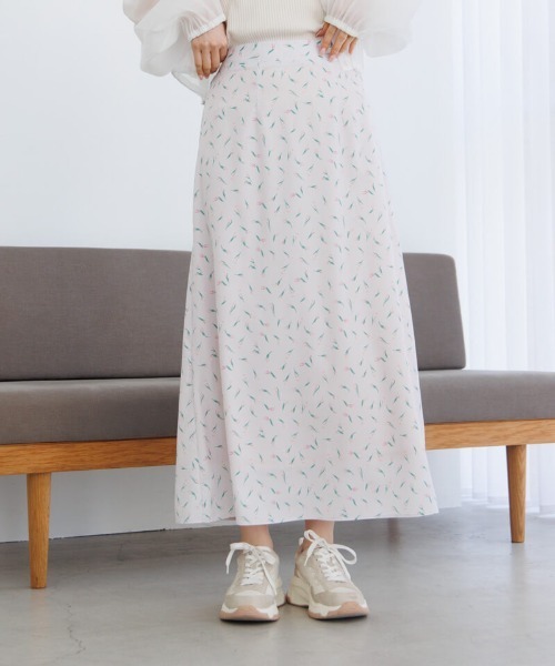 flower（フラワー）の「ライキングフラワースカート（スカート・レディース・アイボリー/ピンク・FREE）」の3枚目の写真