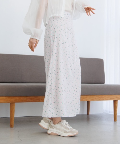 flower（フラワー）の「ライキングフラワースカート（スカート・レディース・アイボリー/ピンク・FREE）」の4枚目の写真