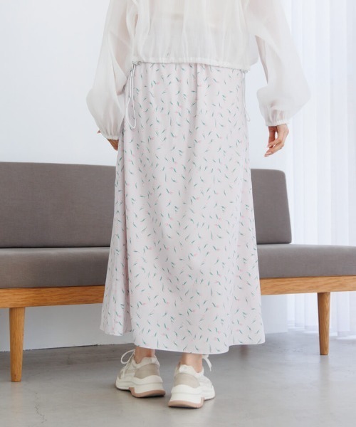 flower（フラワー）の「ライキングフラワースカート（スカート・レディース・アイボリー/ピンク・FREE）」の5枚目の写真
