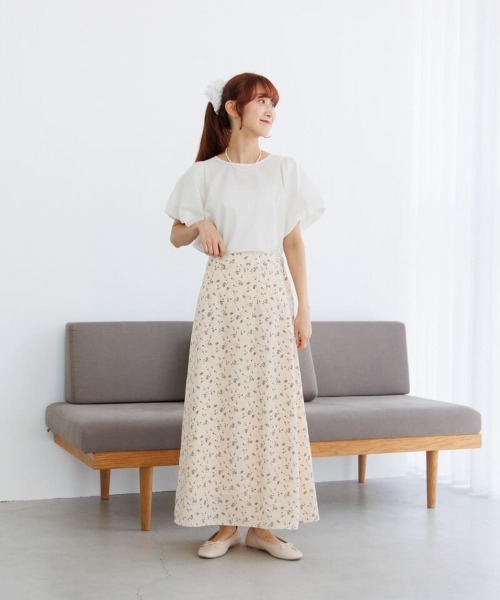 flower（フラワー）の「ライキングフラワースカート（スカート・レディース・アイボリー/ピンク・FREE）」の12枚目の写真