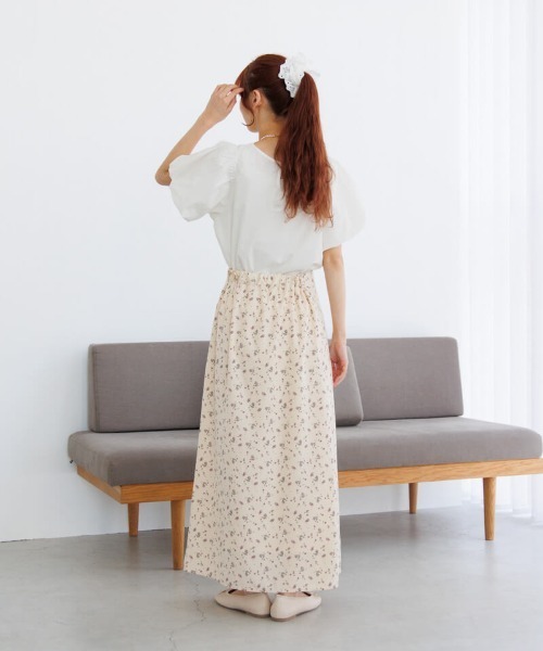 flower（フラワー）の「ライキングフラワースカート（スカート・レディース・アイボリー/ピンク・FREE）」の14枚目の写真