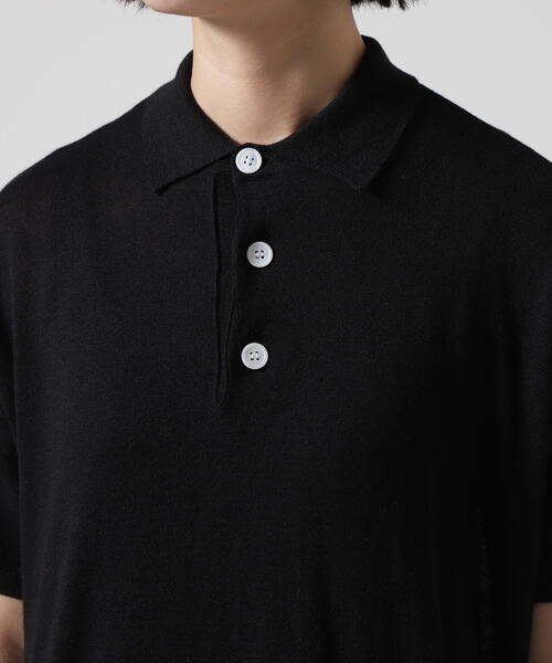 BEAVER（ビーバー）の「B omnivore/ビーオムニボー　リネンコットンポロワンピ（ワンピース・レディース・ブラック・F）」の4枚目の写真