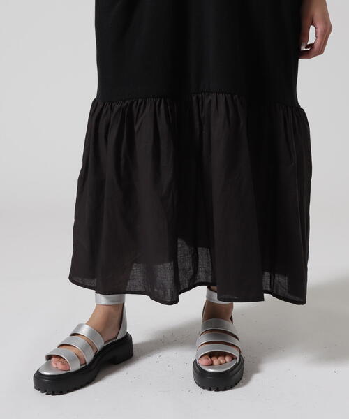 BEAVER（ビーバー）の「B omnivore/ビーオムニボー　リネンコットンポロワンピ（ワンピース・レディース・ブラック・F）」の7枚目の写真