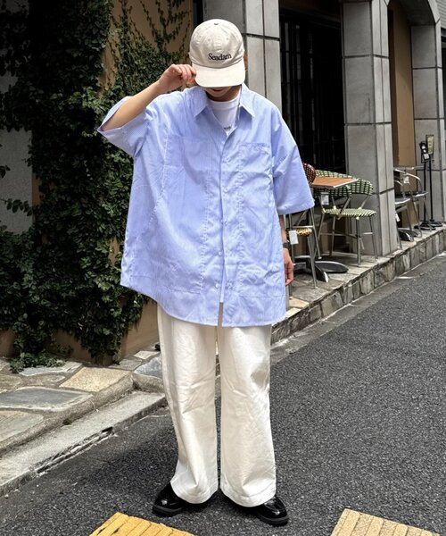 SEADAM（シーダム）の「【SEADAM】〈UNISEX〉ビッグポケットルーズシャツ（シャツ/ブラウス・メンズ・サックスブルー/ブラック/ネイビー・LARGE/MEDIUM）」の20枚目の写真