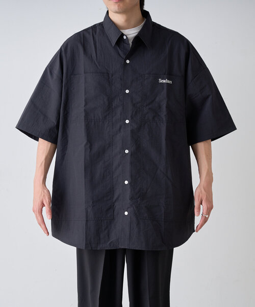 SEADAM（シーダム）の「【SEADAM】〈UNISEX〉ビッグポケットルーズシャツ（シャツ/ブラウス・メンズ・サックスブルー/ブラック/ネイビー・LARGE/MEDIUM）」の6枚目の写真