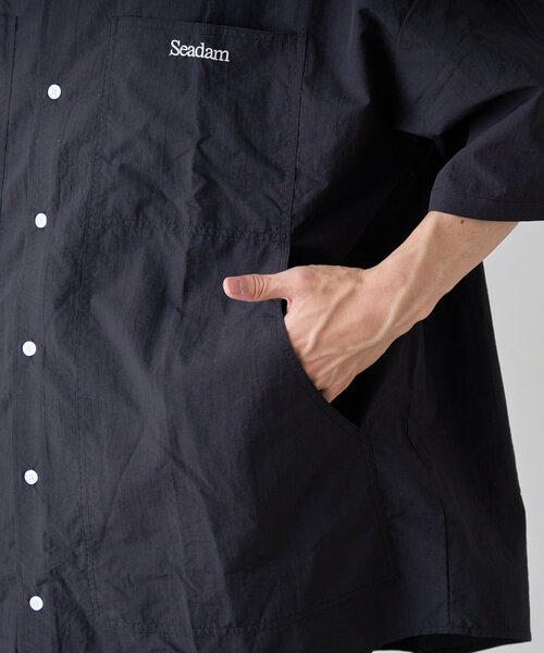 SEADAM（シーダム）の「【SEADAM】〈UNISEX〉ビッグポケットルーズシャツ（シャツ/ブラウス・メンズ・サックスブルー/ブラック/ネイビー・LARGE/MEDIUM）」の17枚目の写真