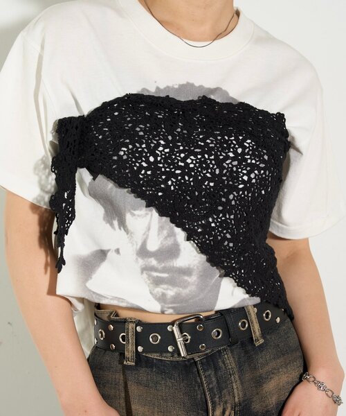 WHO'S WHO gallery(フーズフーギャラリー)の「マルチウェイコットンレースバブーシュカ(その他ヘアアクセサリー・レディース・ブラック/オフホワイト・FREE)」の13枚目の写真