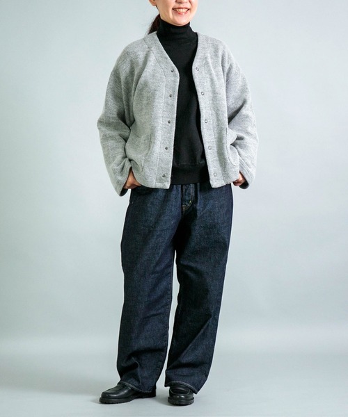 OMNIGOD（オムニゴッド）の「[OMNIGOD womens / オムニゴッド] 接結ウール Vネックカーディガン（カーディガン/ボレロ・レディース・チャコール/ネイビー/グレー・0）」の13枚目の写真