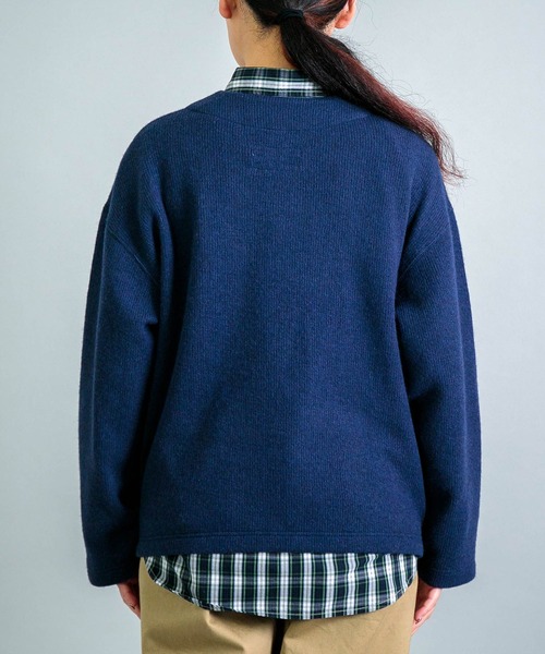 OMNIGOD（オムニゴッド）の「[OMNIGOD womens / オムニゴッド] 接結ウール Vネックカーディガン（カーディガン/ボレロ・レディース・チャコール/ネイビー/グレー・0）」の18枚目の写真