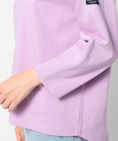 Grand PARK（グランドパーク）の「【日本製】デラヴェ長袖Tシャツ　ムジシーズンカラー（Tシャツ/カットソー・レディース・グレー/ラベンダー/ベージュ・MEDIUM/SMALL）」の10枚目の写真