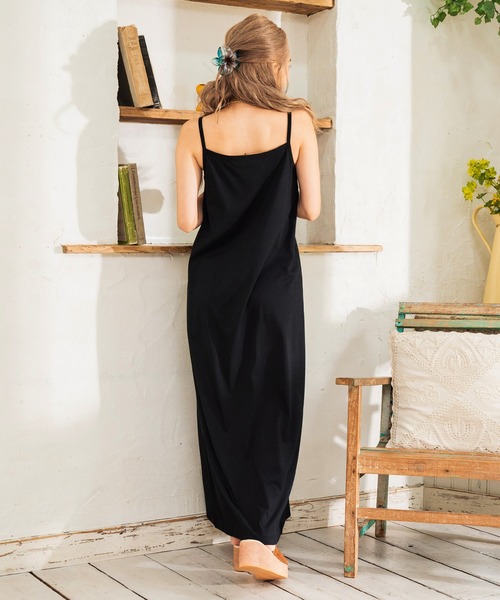 anap mimpi（アナップミンピ）の「【セット】バックオープン ショート丈 Tシャツ & キャミソール ワンピース セット（ワンピース・レディース・ブラウン/ブルー/ブラック・FREE）」の9枚目の写真