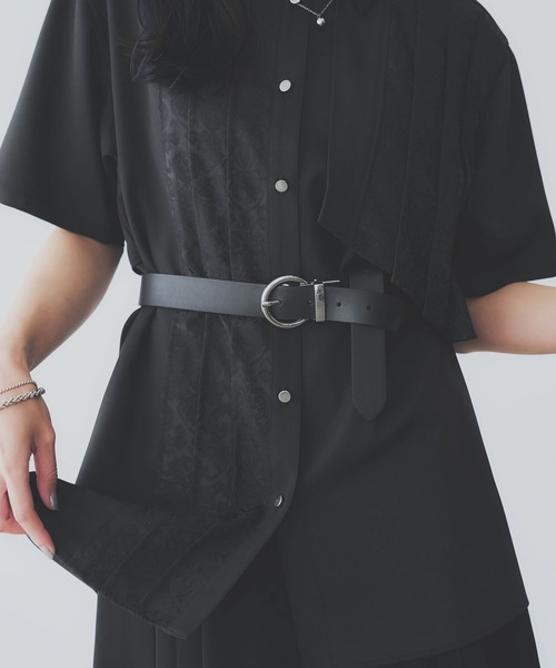 HARE(ハレ)の「フラワーガラリバーシブルベルト(HARE)(ベルト・レディース・ブラック×ブルー/ブラック/ブラウン・FREE)」の10枚目の写真