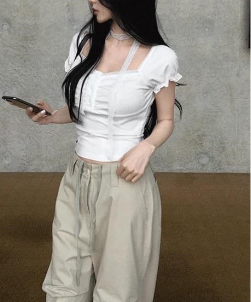 gossip!ロサンゼルス(ゴシップロサンゼルス)の「Y2K レースタイセット ロマンティックトップス(Tシャツ/カットソー・レディース・グレー/ホワイト・FREE)」の10枚目の写真