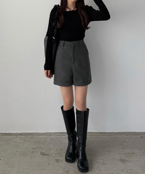 callautia(カラウティア)の「メルトンショートパンツ(その他パンツ・レディース・ブラウン/ブラック/ダークグレー・SMALL/MEDIUM/LARGE)」の12枚目の写真