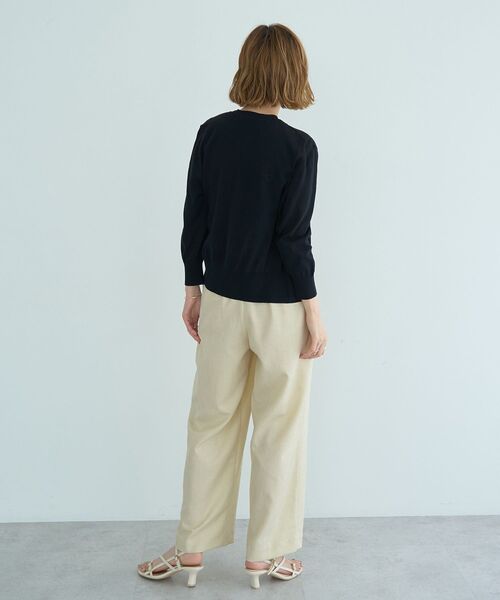 YECCA VECCA（イェッカヴェッカ）の「リネンライクシャイニーツイルパンツ（その他パンツ・レディース・ブラック/ライトベージュ/グレイッシュベージュ・S/M）」の8枚目の写真