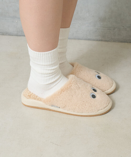 BIRTHDAY BAR（バースデイバー）の「おめめ　ルームシューズ　M・Lサイズ（ルームシューズ/スリッパ・レディース・アイボリー/グレー・0）」の6枚目の写真