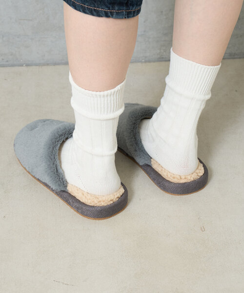 BIRTHDAY BAR（バースデイバー）の「おめめ　ルームシューズ　M・Lサイズ（ルームシューズ/スリッパ・レディース・アイボリー/グレー・0）」の10枚目の写真