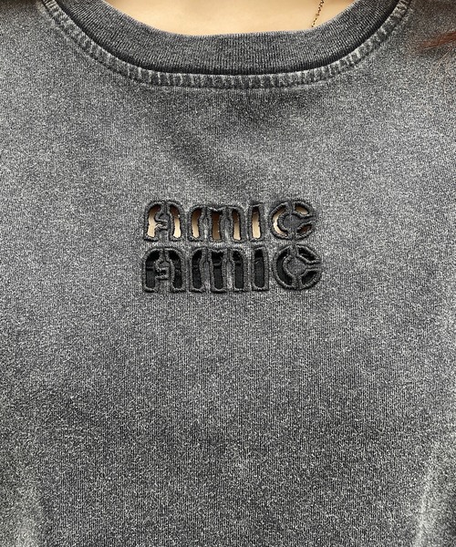 ROGER AND RAW(ロジャーアンドロウ)の「ヴィンテージ加工 ピグメント 刺繍Tシャツ(Tシャツ/カットソー・レディース・スミクロ/グレー/ホワイト/ブルー・FREE)」の21枚目の写真