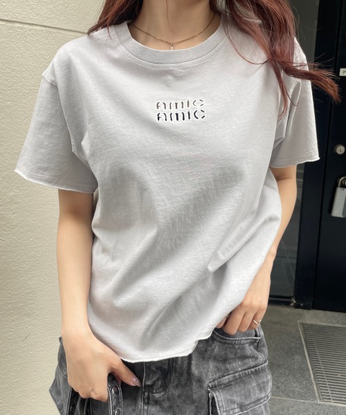 セール】ヴィンテージ加工 ピグメント 刺繍Tシャツ（Tシャツ