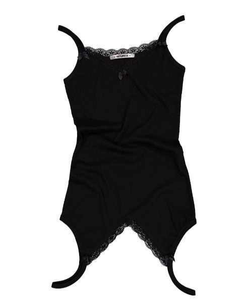 SETUPEXE（セットアップイーエックスイー）の「LACE UP DOWN SLEEVELESS（キャミソール・レディース・ブラック/ホワイト・フリー）」の11枚目の写真