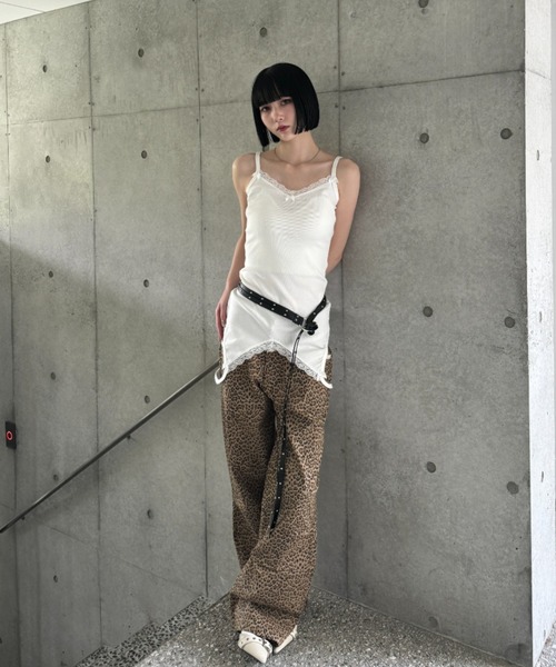 SETUPEXE（セットアップイーエックスイー）の「LACE UP DOWN SLEEVELESS（キャミソール・レディース・ブラック/ホワイト・フリー）」の10枚目の写真