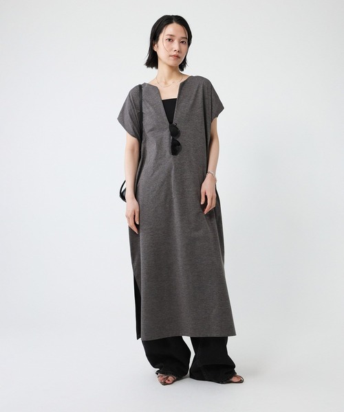 新品未使用 BABYLONEバビロン アシメヘム ロングワンピース 黒