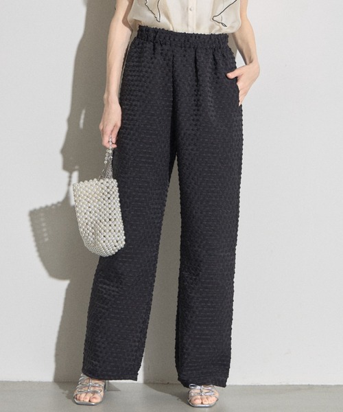 tocco closet（トッコ　クローゼット）の「【ZOZO限定】ドットリラックスパンツ　※セットアップ可能（その他パンツ・レディース・ブラック/オフホワイト/ブラック×ホワイト・M）」の2枚目の写真