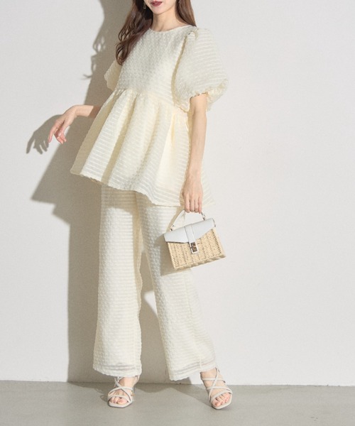 tocco closet（トッコ　クローゼット）の「【ZOZO限定】ドットリラックスパンツ　※セットアップ可能（その他パンツ・レディース・ブラック/オフホワイト/ブラック×ホワイト・M）」の12枚目の写真