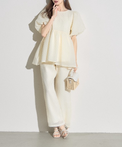 tocco closet（トッコ　クローゼット）の「【ZOZO限定】ドットリラックスパンツ　※セットアップ可能（その他パンツ・レディース・ブラック/オフホワイト/ブラック×ホワイト・M）」の11枚目の写真