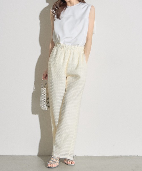 tocco closet（トッコ　クローゼット）の「【ZOZO限定】ドットリラックスパンツ　※セットアップ可能（その他パンツ・レディース・ブラック/オフホワイト/ブラック×ホワイト・M）」の14枚目の写真