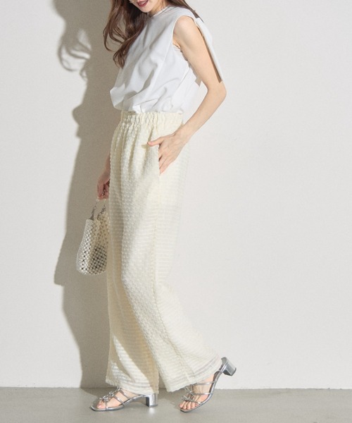 tocco closet（トッコ　クローゼット）の「【ZOZO限定】ドットリラックスパンツ　※セットアップ可能（その他パンツ・レディース・ブラック/オフホワイト/ブラック×ホワイト・M）」の15枚目の写真