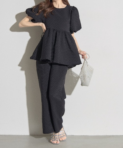 tocco closet（トッコ　クローゼット）の「【ZOZO限定】ドットリラックスパンツ　※セットアップ可能（その他パンツ・レディース・ブラック/オフホワイト/ブラック×ホワイト・M）」の21枚目の写真