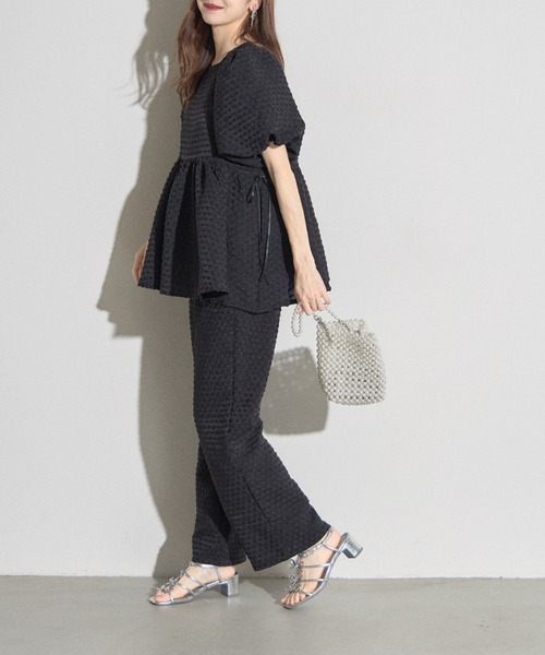 tocco closet（トッコ　クローゼット）の「【ZOZO限定】ドットリラックスパンツ　※セットアップ可能（その他パンツ・レディース・ブラック/オフホワイト/ブラック×ホワイト・M）」の22枚目の写真