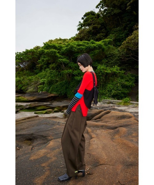 POINT BORDER BLOCKING KT（ニット/セーター）｜OMMO（オーエム