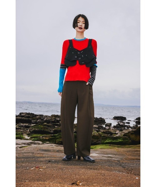 POINT BORDER BLOCKING KT（ニット/セーター）｜OMMO（オーエム