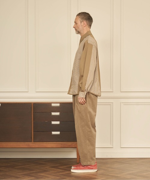 Kelen(ケレン)の「「KELEN MENS / ケレン メンズ」STRIPE BORDER CRAZY SHIRT(シャツ/ブラウス・メンズ・ブラック/ベージュ・40/38/42)」の12枚目の写真