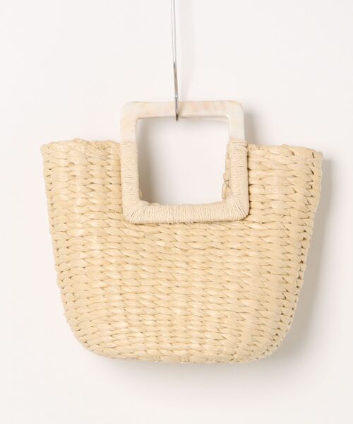 VENCEEXCHANGE（ヴァンスエクスチェンジ）の「雑材トートバッグ（かごバッグ・レディース・チャコール/キャメル/オフホワイト・FREE）」の2枚目の写真