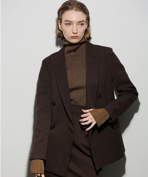 ウォッシャブルウールライクツイル ジャケット（テーラードジャケット