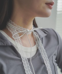madrepadre（マドレパドレ）の「ふわガーリーレースチョーカー（ネックレス）」