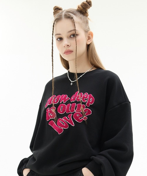 【LUV IS TRUE】送料・関税込★MZグリッタースウェットセット 限定展開】LOGO DESIGN SWEAT｜CONVERSE TOKYO (コンバース