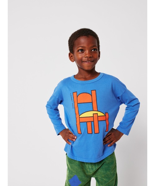 BOBO CHOSES(ボボショーズ)の「Chair T-shirt(Tシャツ/カットソー・キッズ・ブルー・2-3YEAR/4-5YEAR/6-7YEAR/10-11y/12-13y)」の1枚目の写真