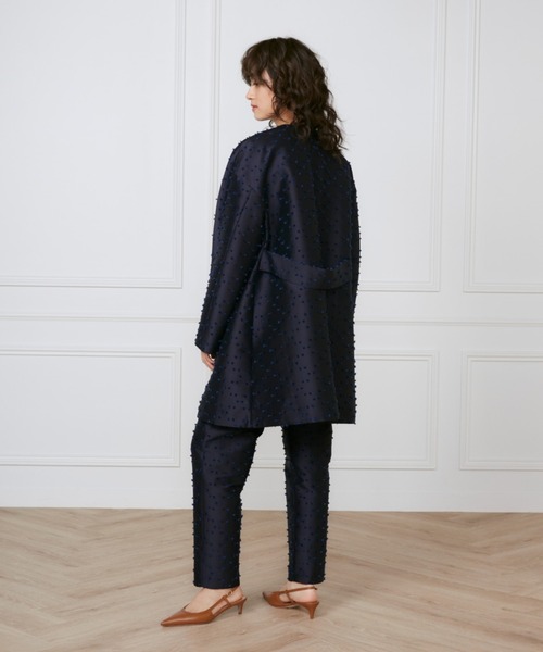 INED（イネド）の「ジャガードパンツ《la veille by SUPERIOR CLOSET》（その他パンツ・レディース・ネイビー/アイボリー・11号/9号）」の5枚目の写真