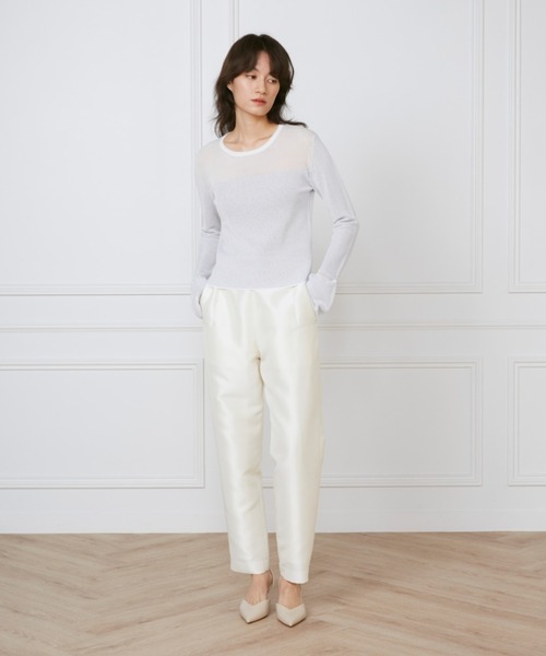 INED（イネド）の「ジャガードパンツ《la veille by SUPERIOR CLOSET》（その他パンツ・レディース・ネイビー/アイボリー・11号/9号）」の6枚目の写真