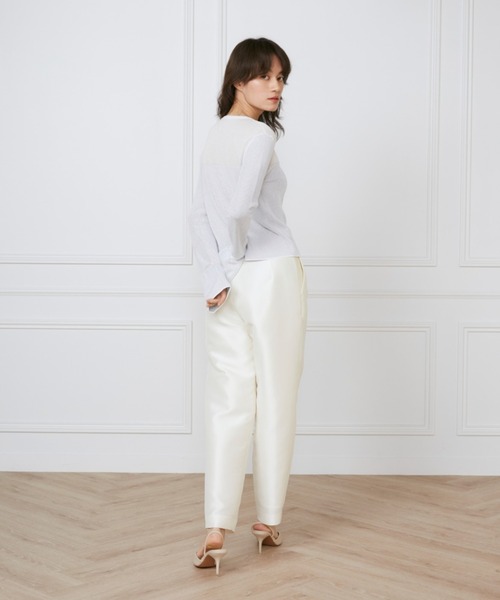 INED（イネド）の「ジャガードパンツ《la veille by SUPERIOR CLOSET》（その他パンツ・レディース・ネイビー/アイボリー・11号/9号）」の8枚目の写真
